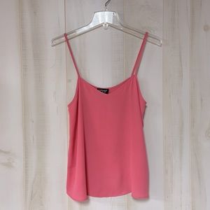 Topshop Pink Sheer Cropped Tank Top Sz 4